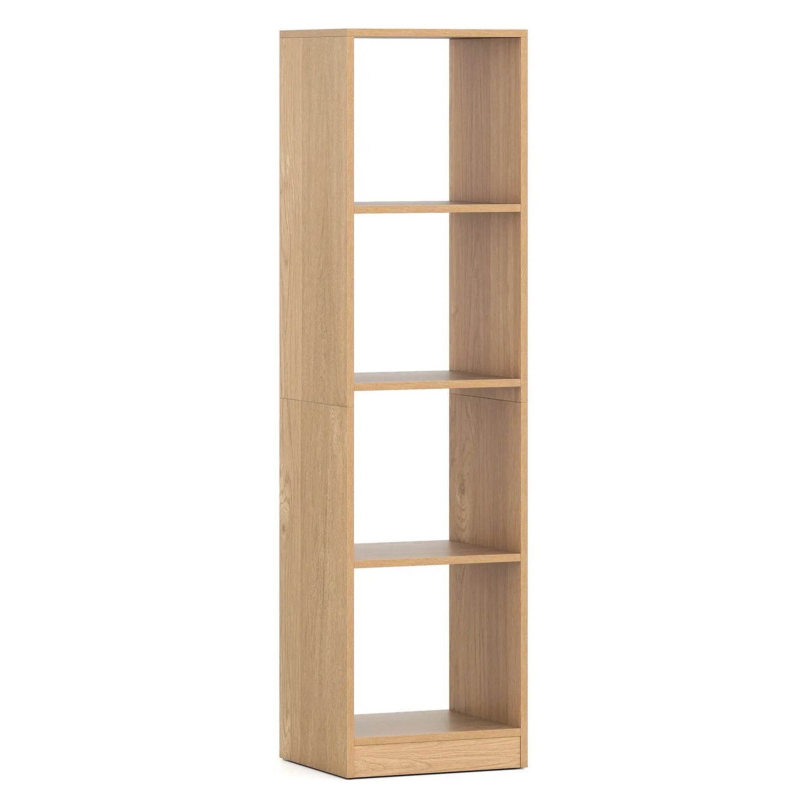 5 Tiers 4-Cube Narrow Bookshelf with 4 Anti-Tipping Kits by DirectDeals
