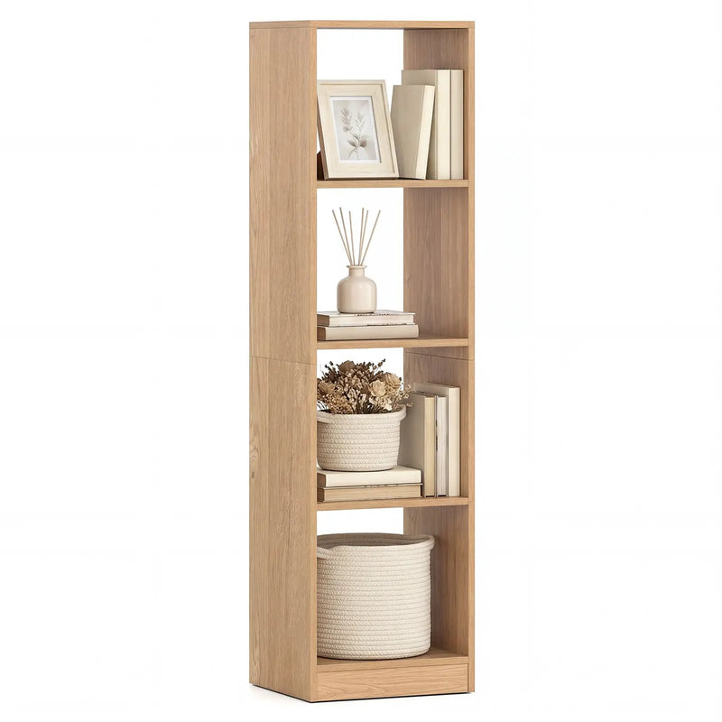 5 Tiers 4-Cube Narrow Bookshelf with 4 Anti-Tipping Kits by DirectDeals