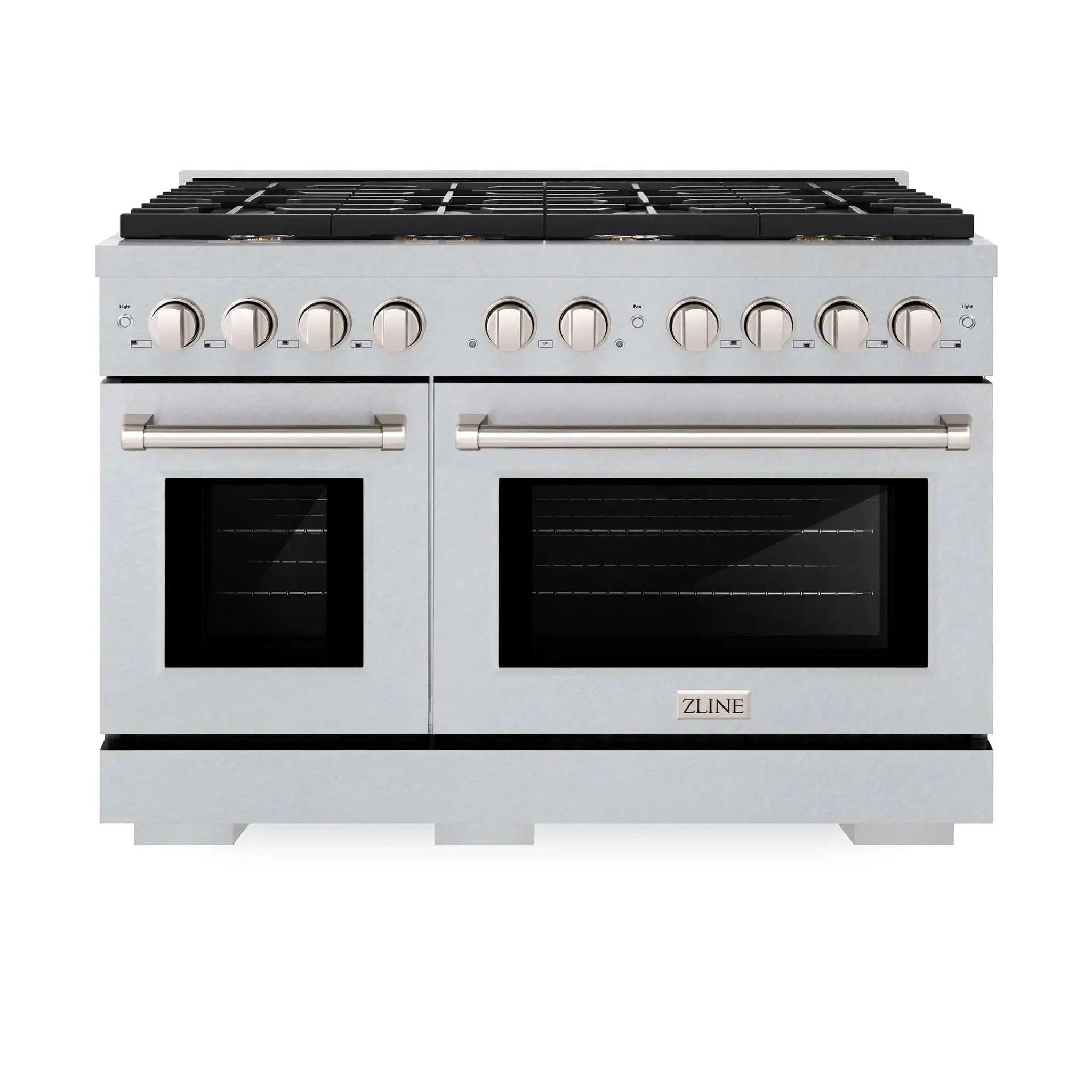 ZLINE 48"Paramount Dual Fuel Range DuraSnow® Brass Burners SDRS-BR-48 by Farmhouse Kitchen and Bath
