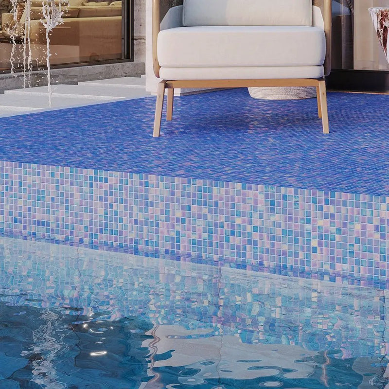 Royal Blue 12x12 Uniform Square Glossy Glass Mosaic Tile (20 pack, 20 sq ft/case) by Apollo Tile
