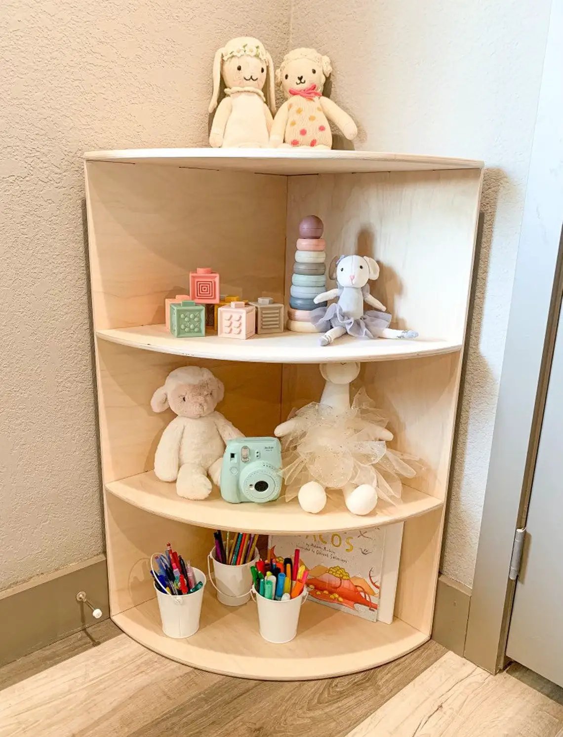 SCARLET- Corner Toy Shelf by Bush Acres