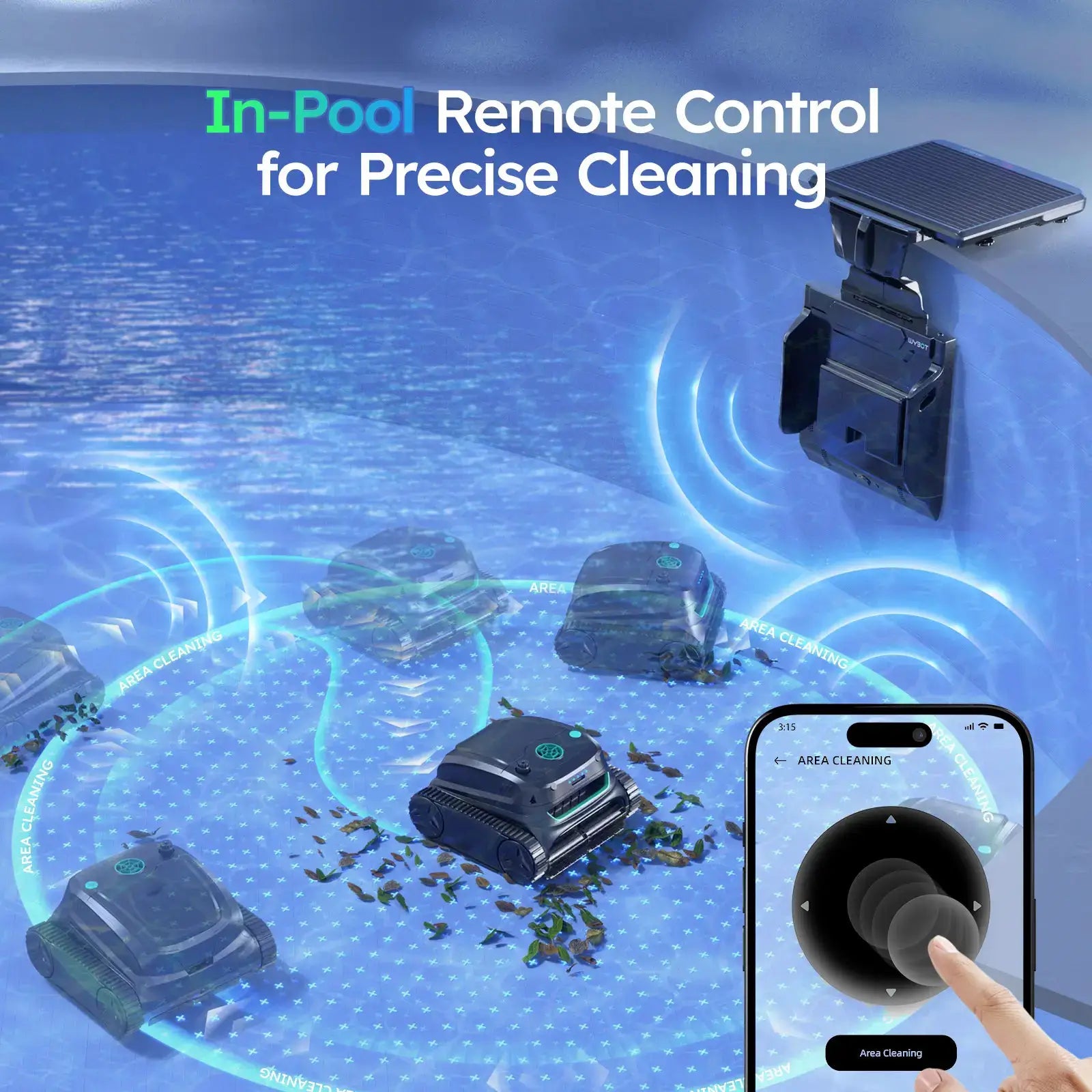 WYBOT S2 Solar with Solar-Powered Charging Dock Robotic Pool Cleaner by WYBOT