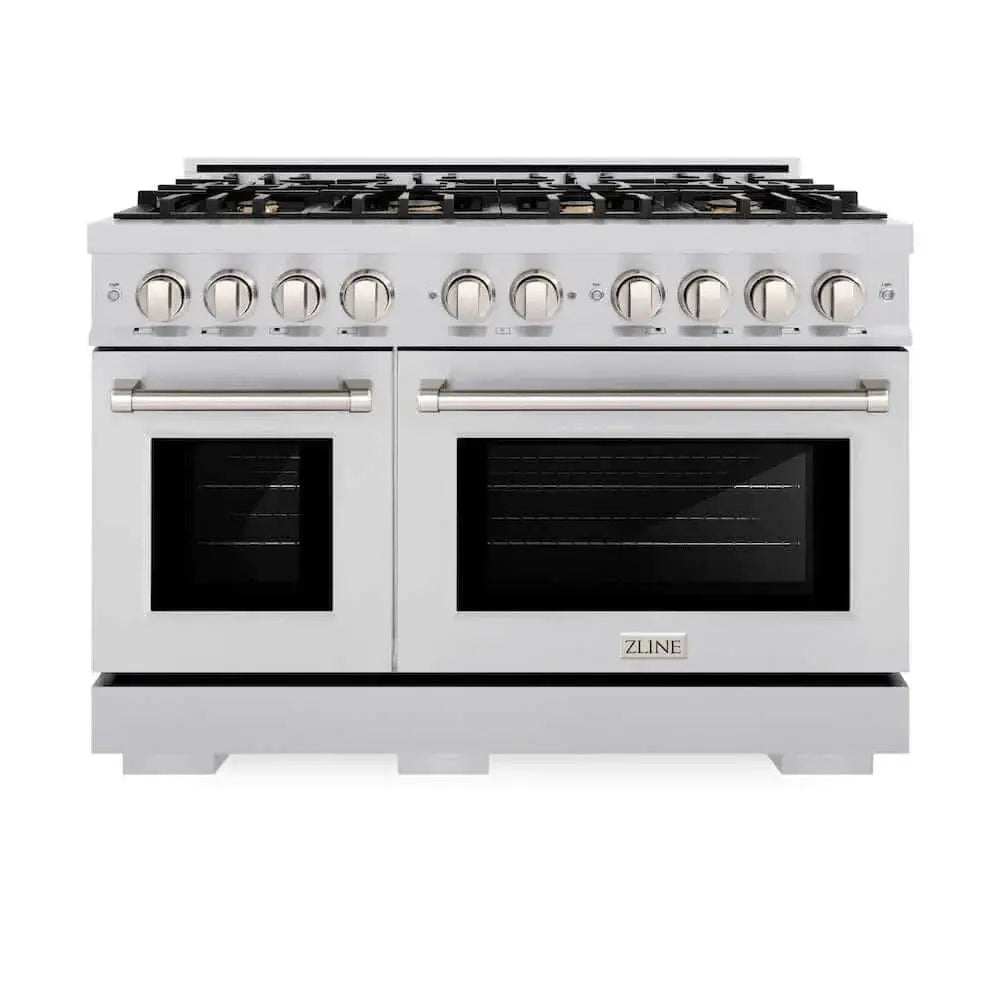 ZLINE 48" Select Gas Range Convection Gas Oven Stainless Steel Brass Burners HGR-BR-48 by Farmhouse Kitchen and Bath