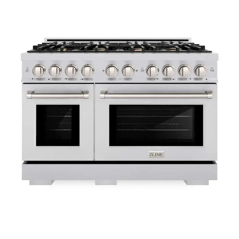 ZLINE 48" Select Gas Range Convection Gas Oven Stainless Steel Brass Burners HGR-BR-48 by Farmhouse Kitchen and Bath