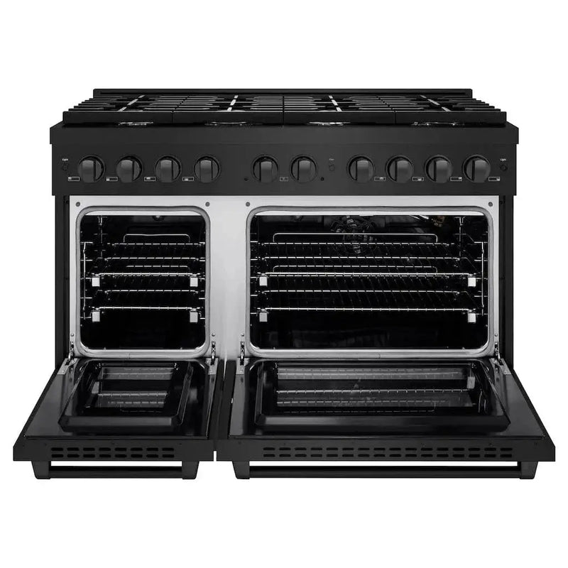 ZLINE 48 in.Gas Range, Convection Gas Oven, Black Stainless Steel, SGRB-48 by Farmhouse Kitchen and Bath