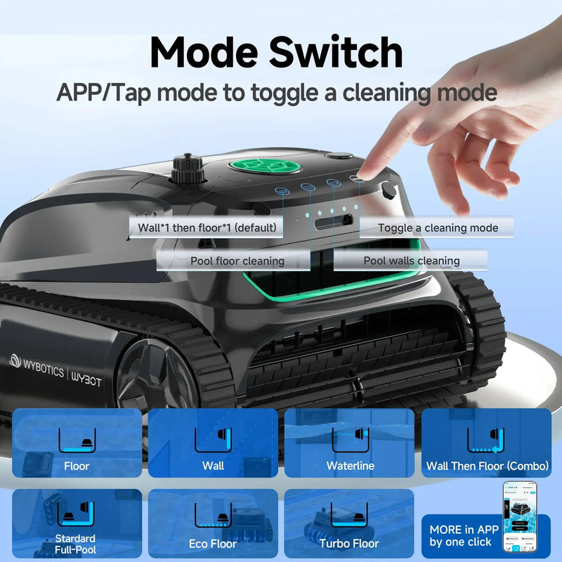 WYBOT S2 High-end Cordless Robotic Pool Cleaner by WYBOT