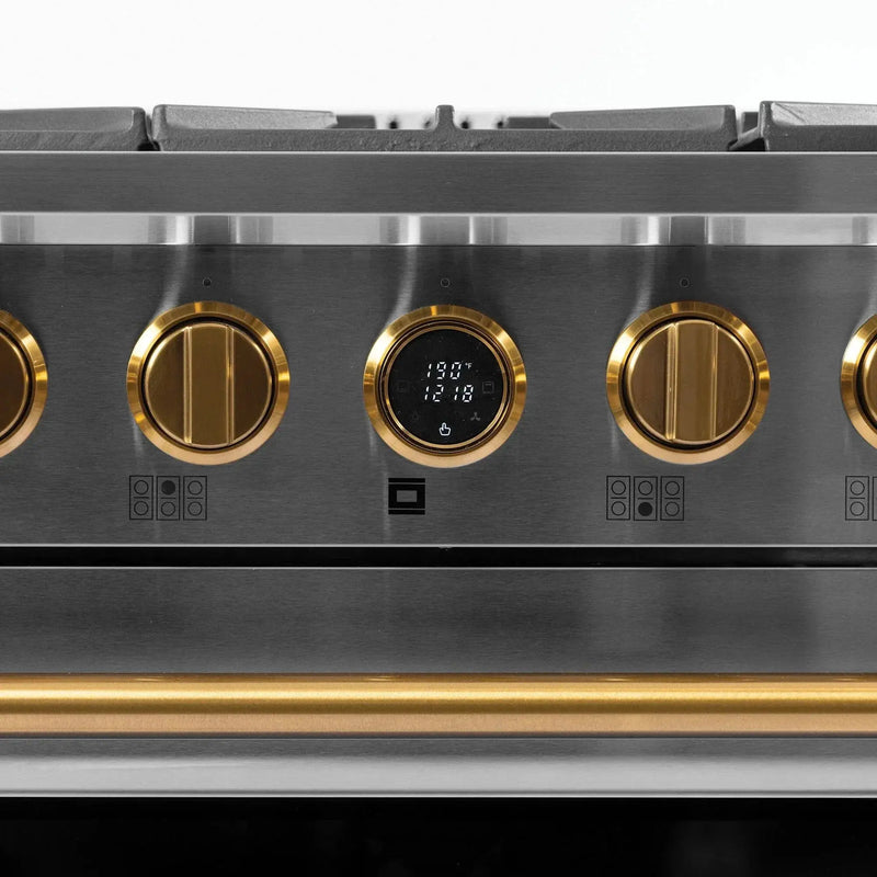 Kucht 36" Freestanding Dual Fuel Range Liquid Propane KXP36/LP by Farmhouse Kitchen and Bath