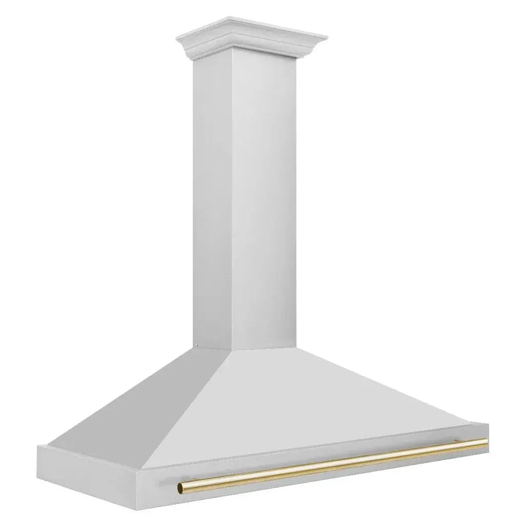 ZLINE 48" Autograph Edition Stainless Steel Range Hood, Gold KB4STZ-48-G by Farmhouse Kitchen and Bath