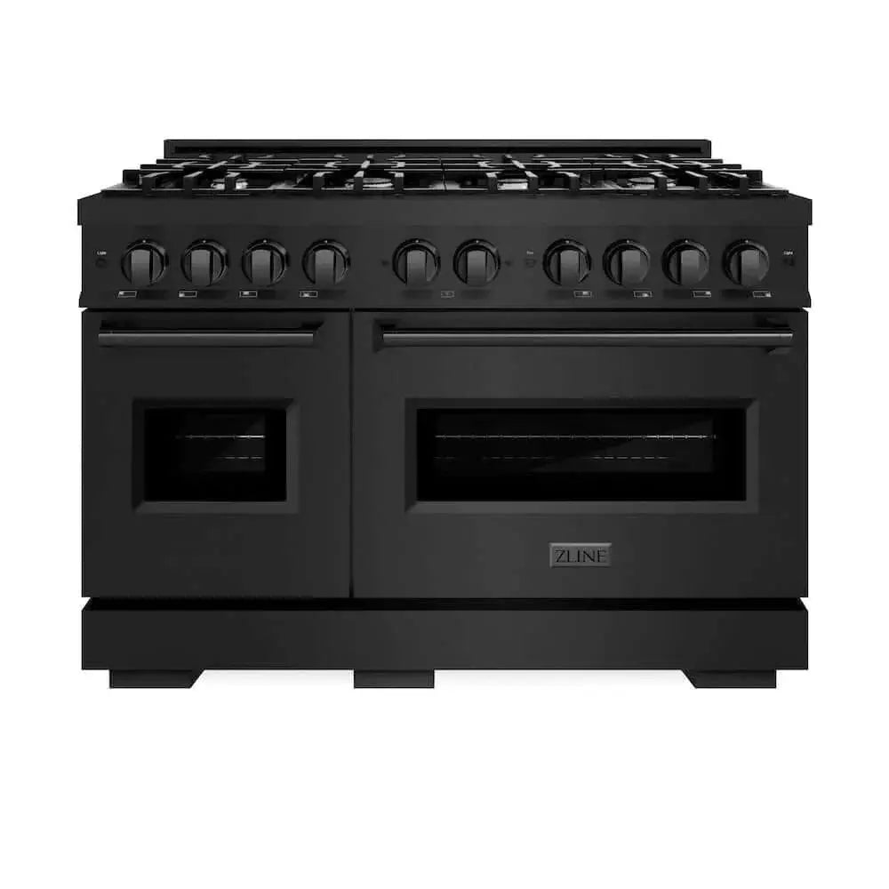 ZLINE 48" Classic Gas Range, Convection Gas Oven Black Stainless Steel, CGRB-48 by Farmhouse Kitchen and Bath