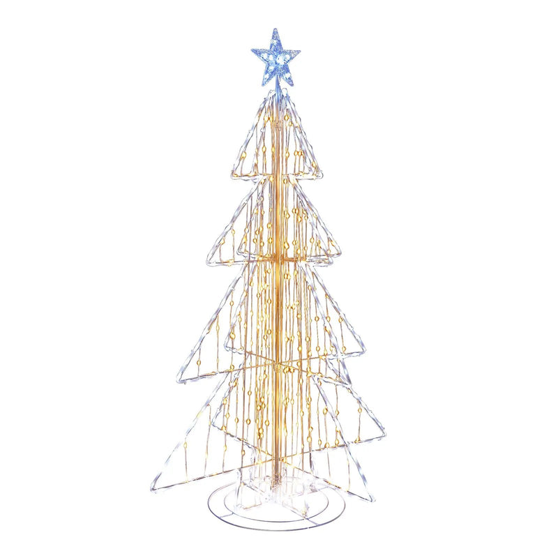 5 Feet Animated Christmas Tree with Warm and Cold LED Lights by DirectDeals