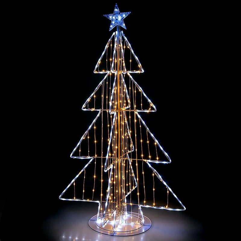 5 Feet Animated Christmas Tree with Warm and Cold LED Lights by DirectDeals
