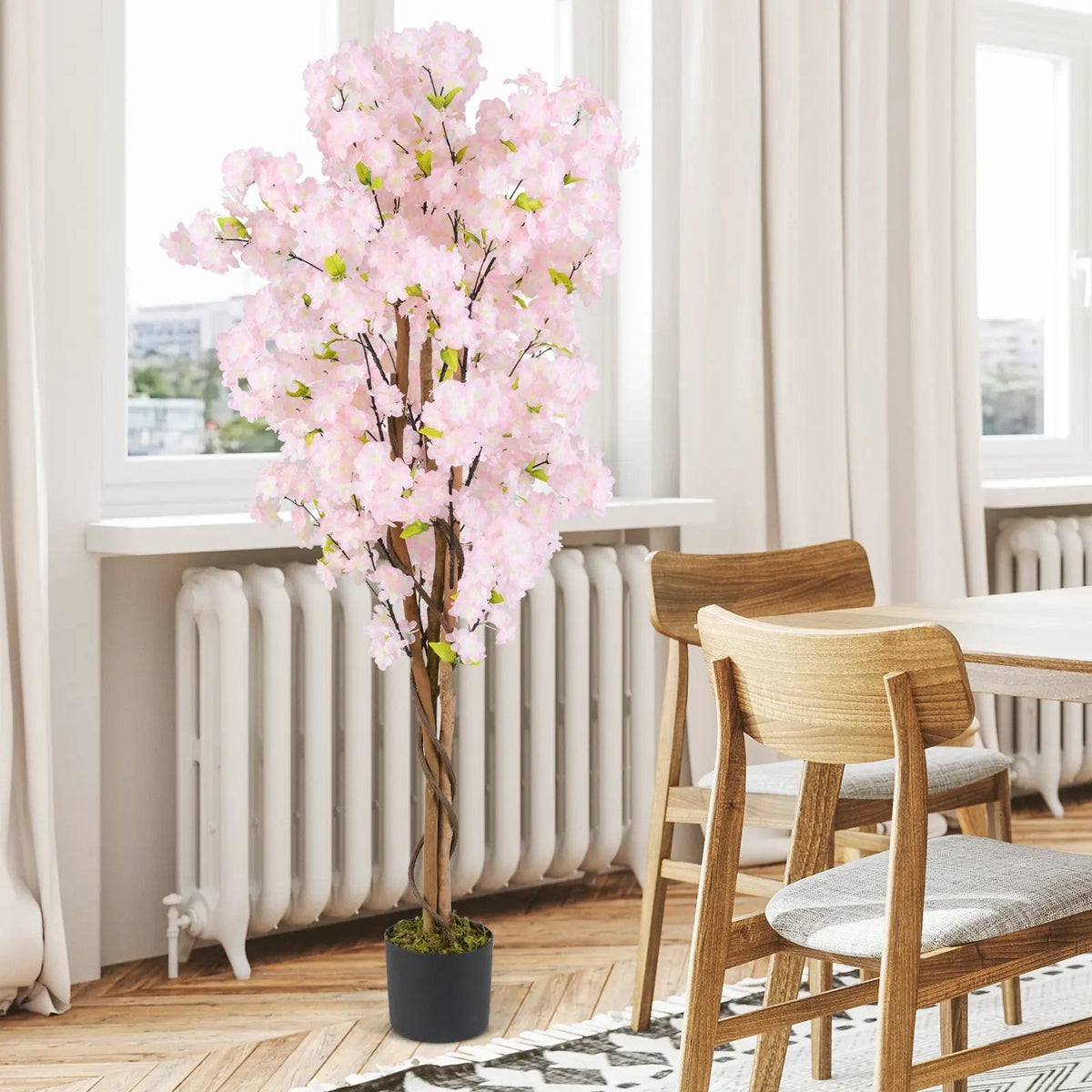 5 FT Tall Artificial Cherry Blossom Tree with Pink Flowers by DirectDeals