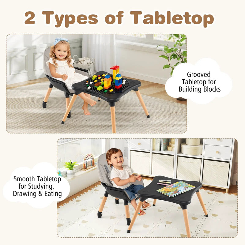 5-in-1 Baby Wooden Convertible High Chair by DirectDeals