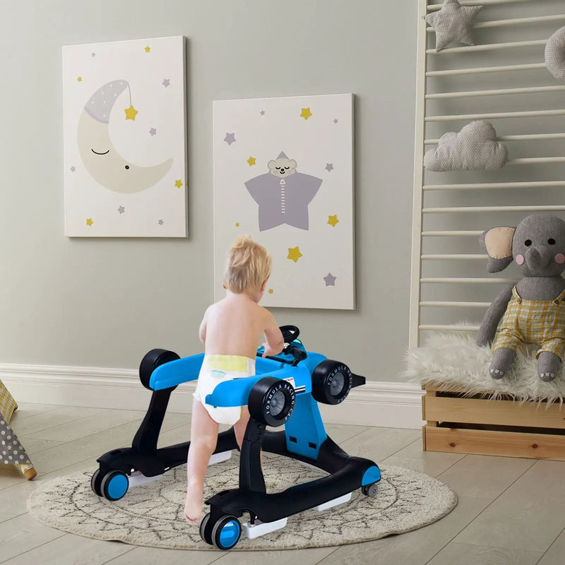 5-in-1 Baby Walker with Adjustable Height and Speed for Boys Girls 6-18 Months by DirectDeals