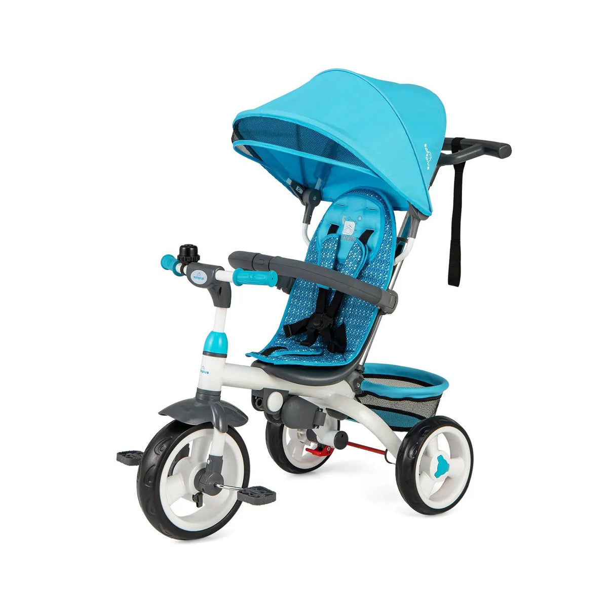 5-in-1 Detachable Baby Stroller Tricycle with Round Canopy by DirectDeals