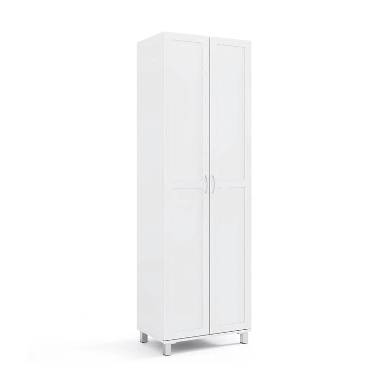 73.5 Inch Freestanding Double Door Tall Versatile Storage Organizer-White by DirectDeals