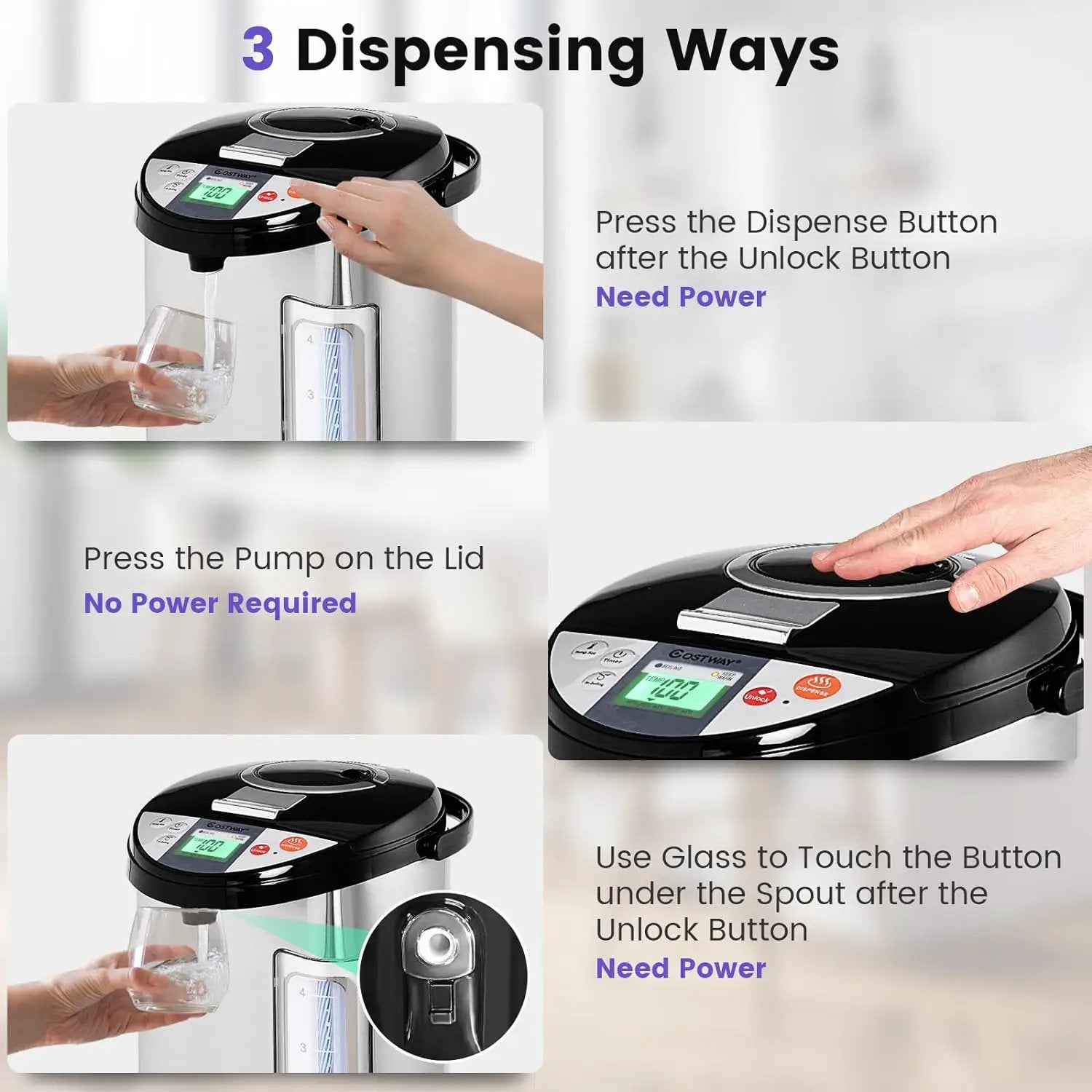 5-liter Electric LCD Water Boiler and Warmer by DirectDeals
