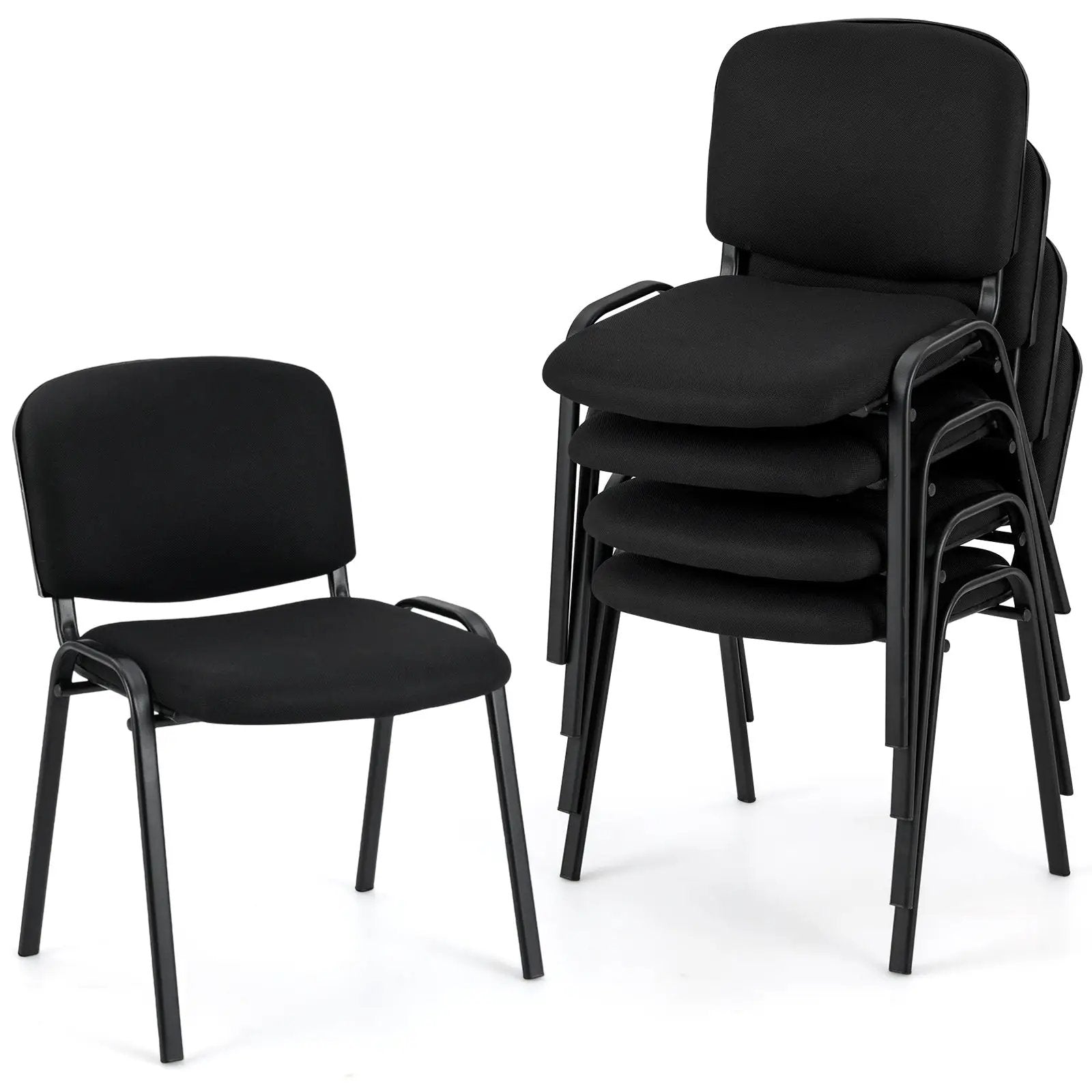 Office Chair with Metal Frame and Padded Cushions for Conference Room by DirectDeals