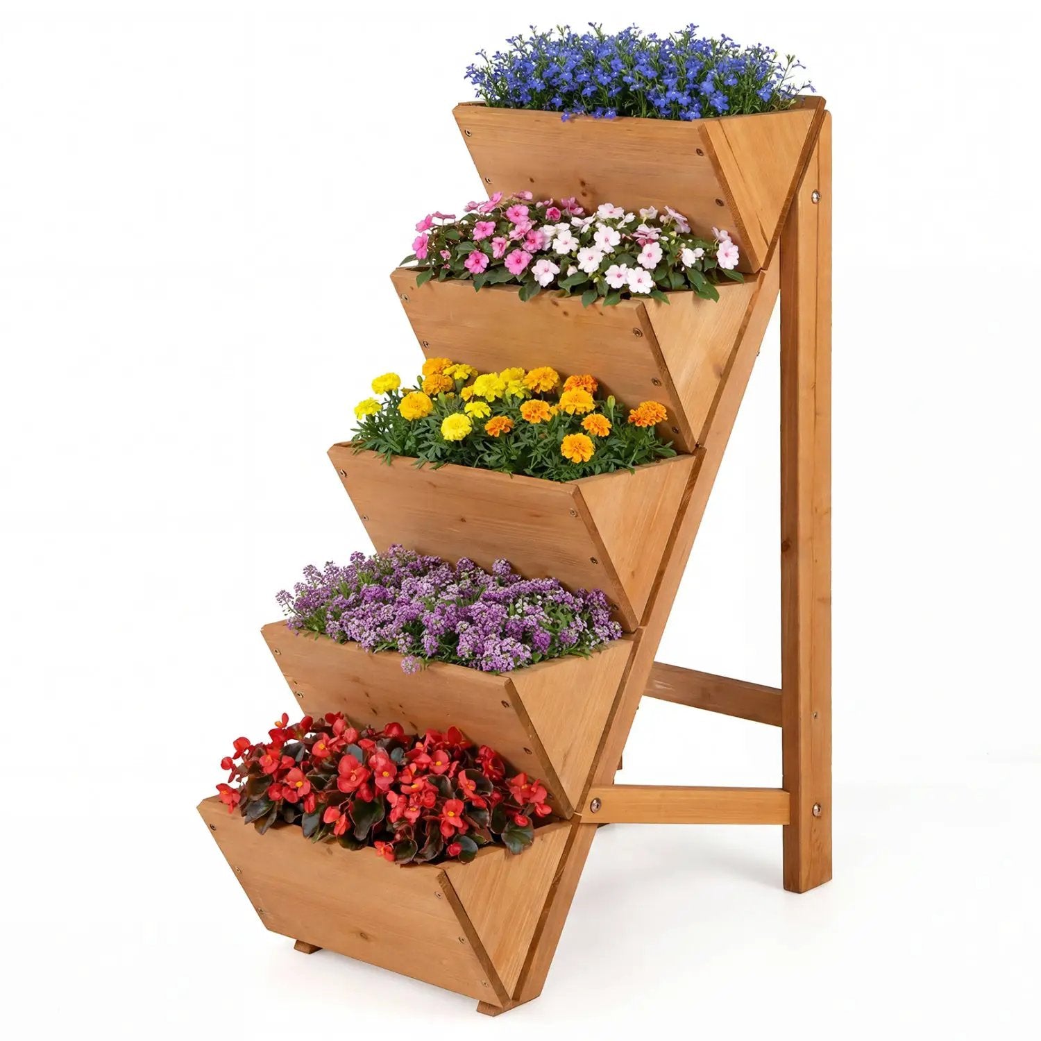 5-tier Vertical Raised Garden Bed Wood Elevated Planter Box with Legs by DirectDeals