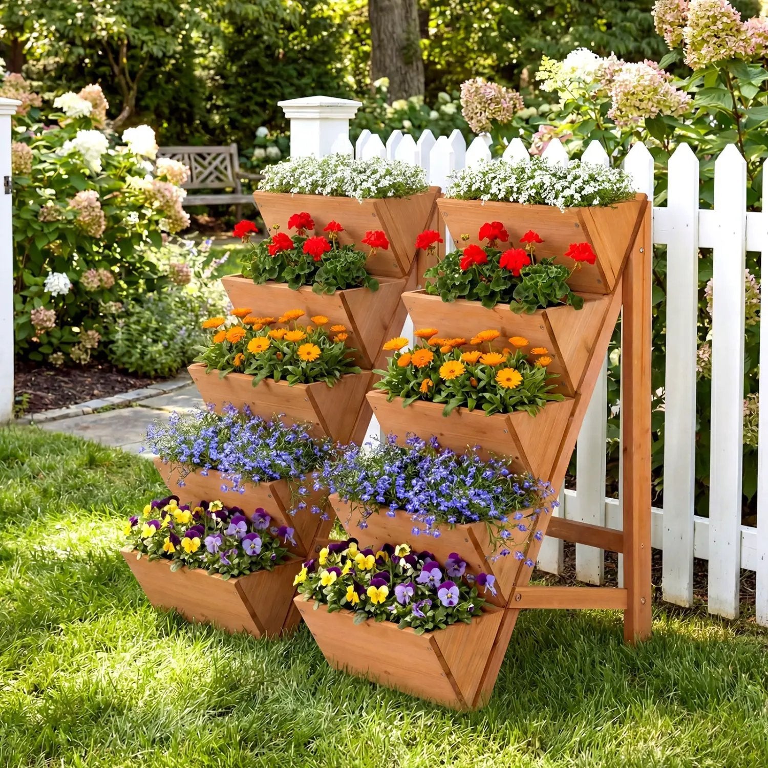 5-tier Vertical Raised Garden Bed Wood Elevated Planter Box with Legs by DirectDeals