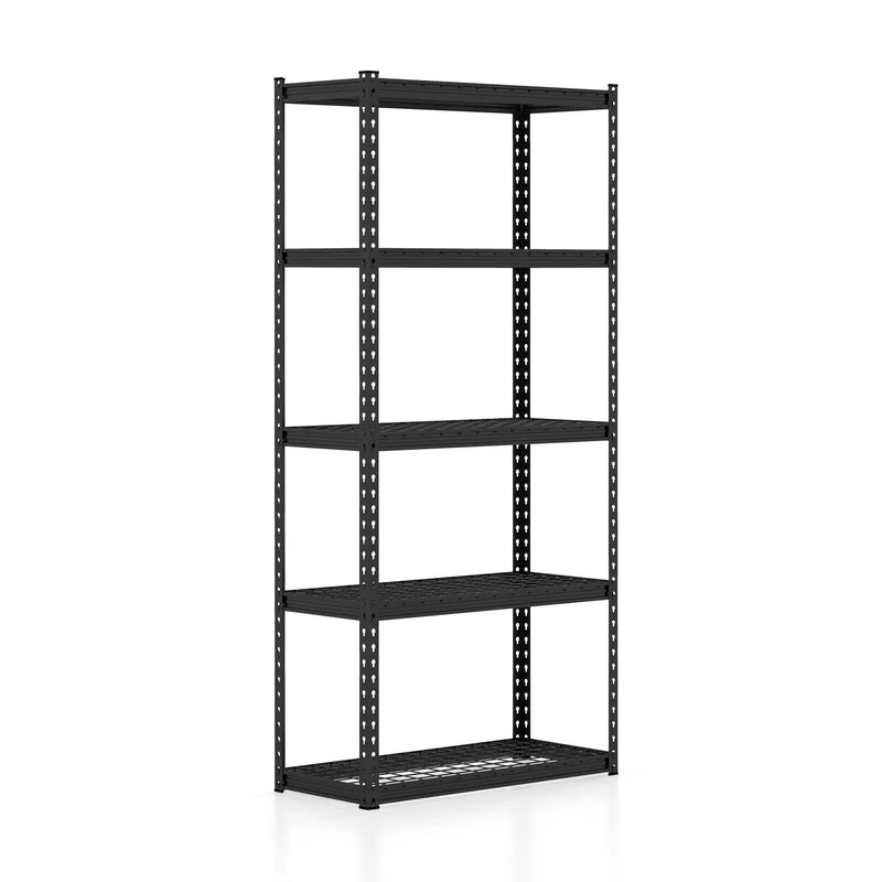 5-Tier Metal Shelving Unit with Anti-slip Foot Pad Height Adjustable Shelves for Garage-M by DirectDeals
