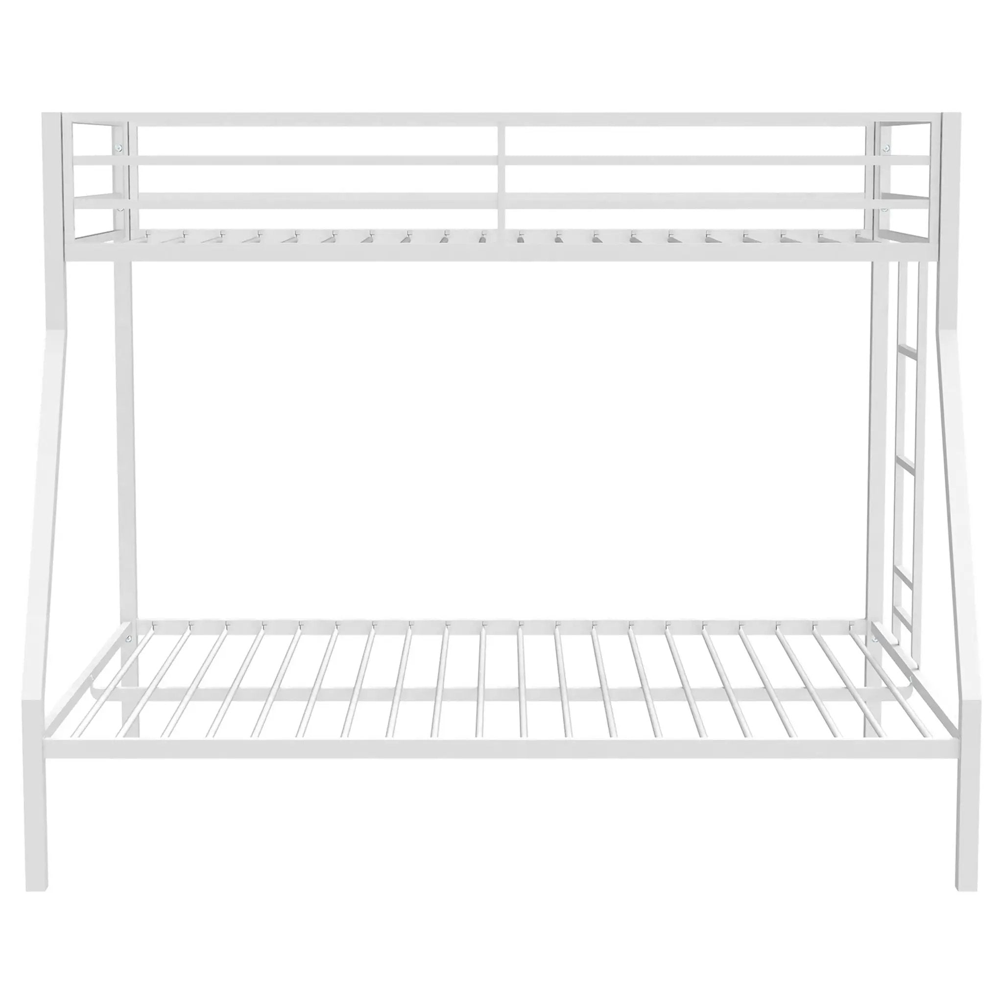 Alevera Metal Twin Over Full Bunk Bed with Ladder White by Unique Piece Furniture