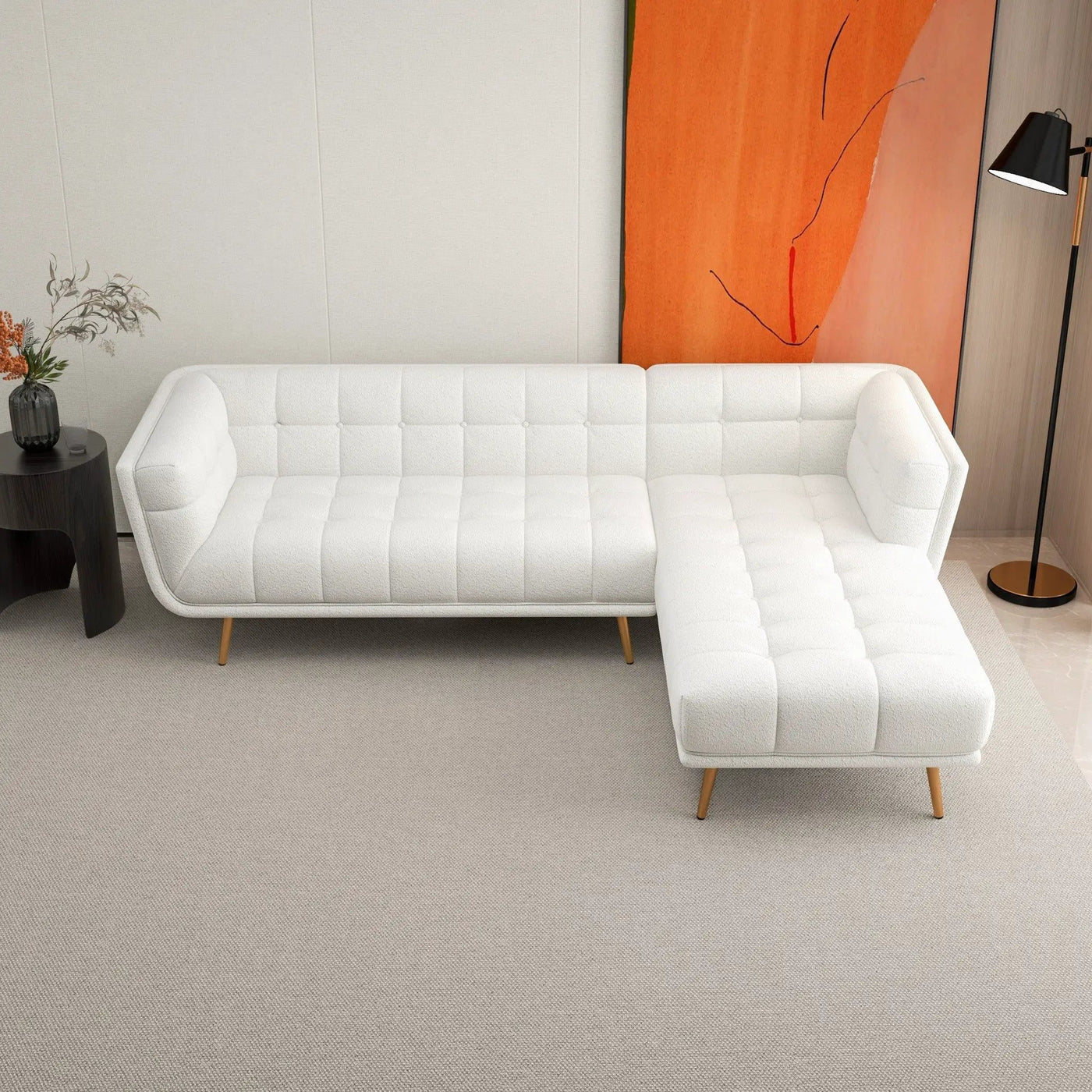 Addison - L Shape Sectional Sofa Tufted by HouseOfZazla