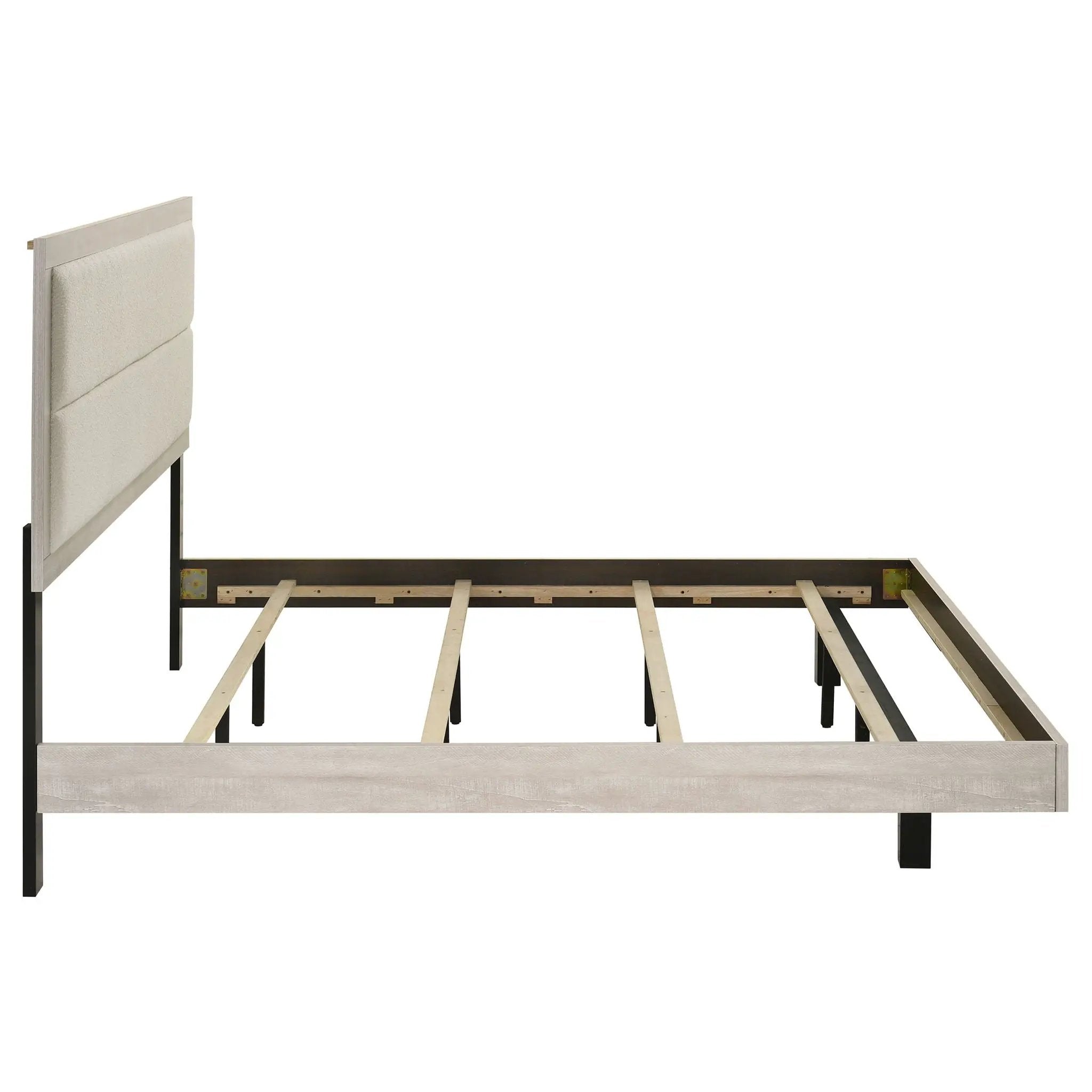 Trenton 54-inch Wood Eastern King Panel Bed Rustic Cream by Unique Piece Furniture