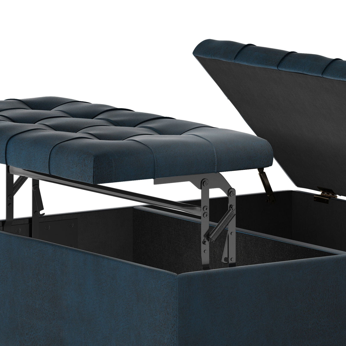 Large Storage Ottoman Coffee Table with Split Lift-Top - Faux Leather, Multiple Colors, photo 21 of 40