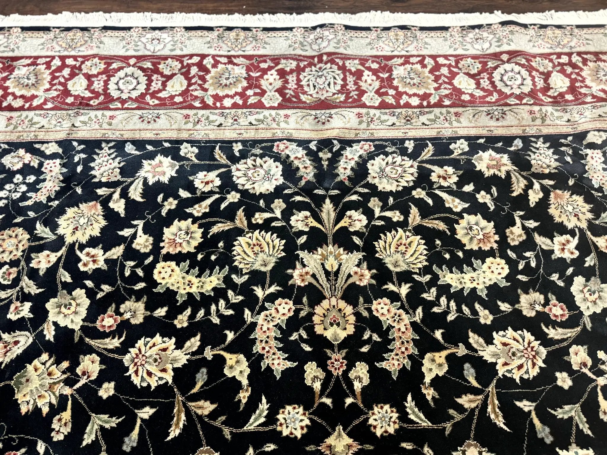 Black Pak Persian Rug 8x10, Floral Allover by Jewel Rugs