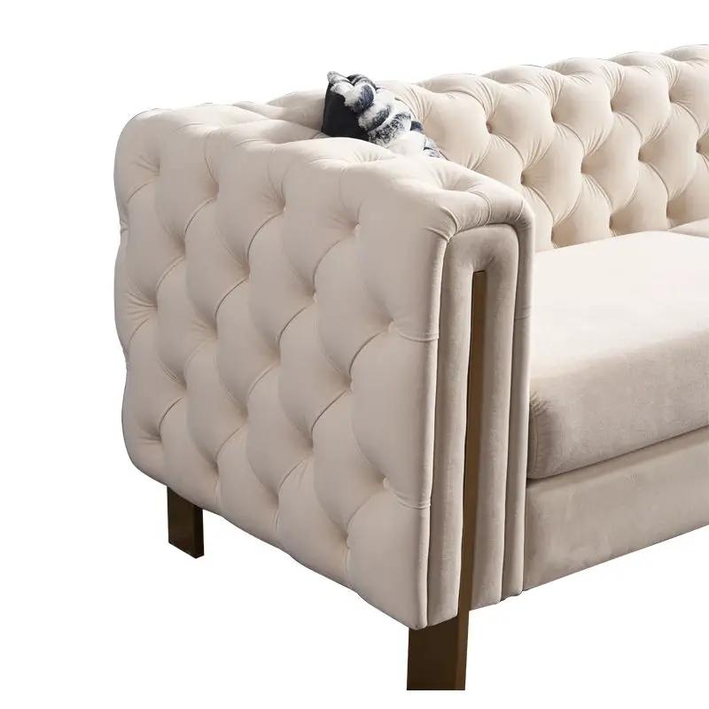 Chesterfield - Modern Tufted Living Room Sofa, 84.25''W Couch by Unique Piece Furniture