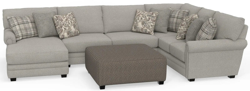 Livingston - Sectional With Comfort Coil Seating, 40" Cocktail Ottoman And Accent Pillows Included by Unique Piece Furniture
