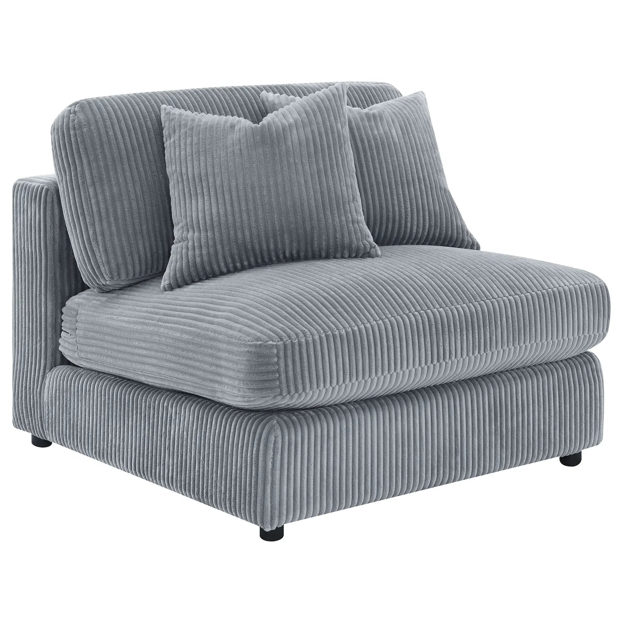 Blaine Upholstered Armless Chair Fog by Unique Piece Furniture