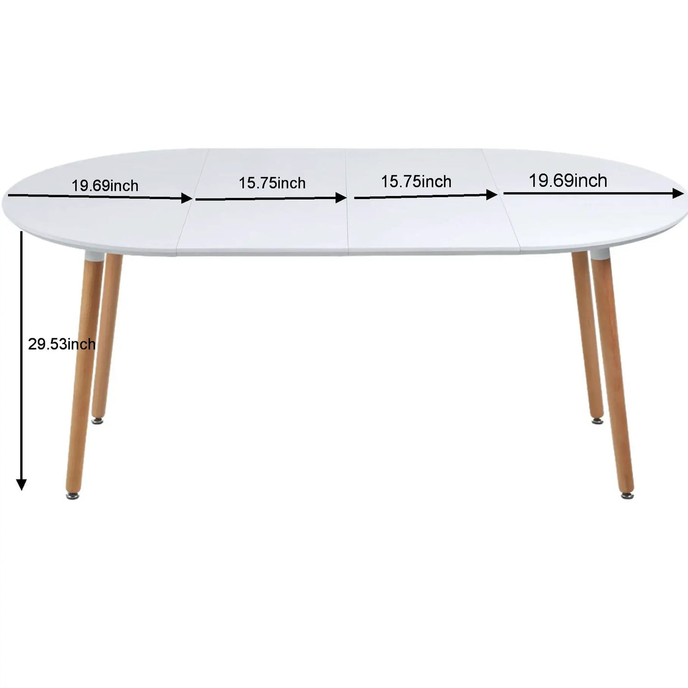 Extensible Table, Dining Table, Office Table, Coffee Table Metal Leg by HouseOfZazla