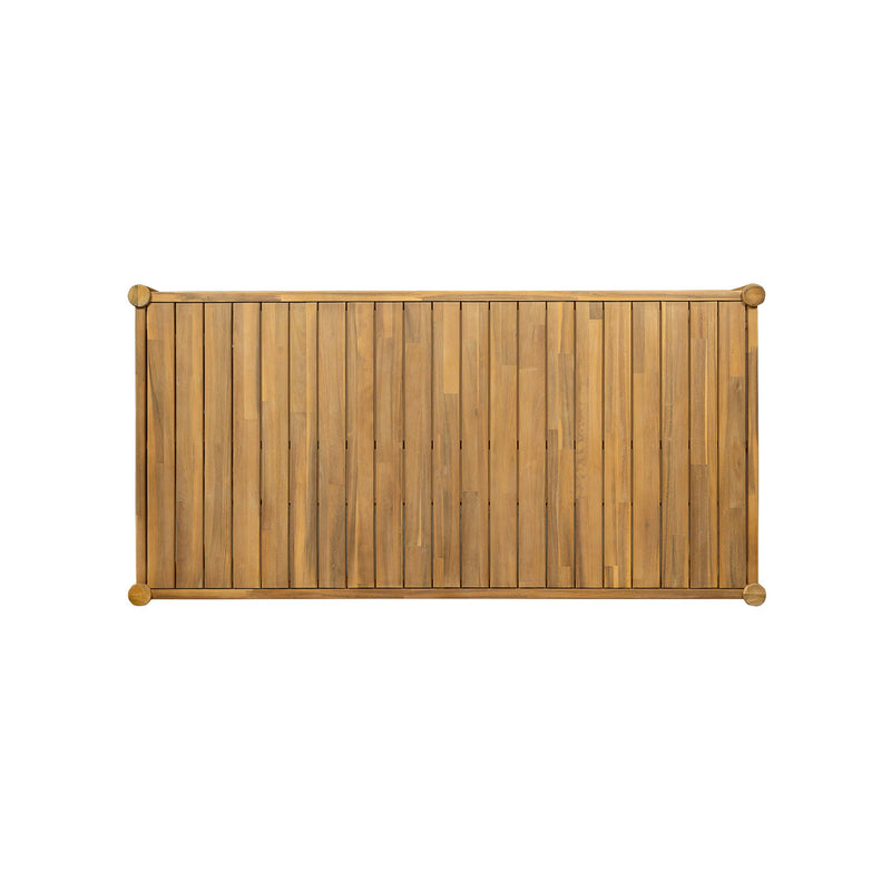 Classic Patio Dining Table, Acacia Wood - Light Teak by HouseOfZazla