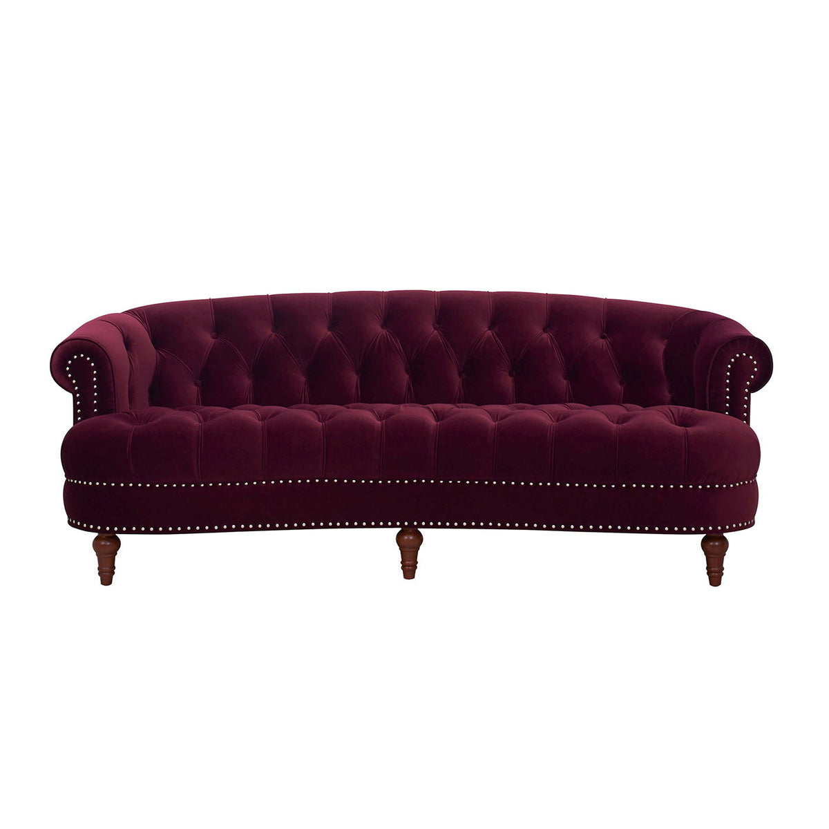 Victorian Chesterfield Tufted Sofa with Kiln-Dried Hardwood Frame - Dark Green, Dark Red, Blue, photo 11 of 28