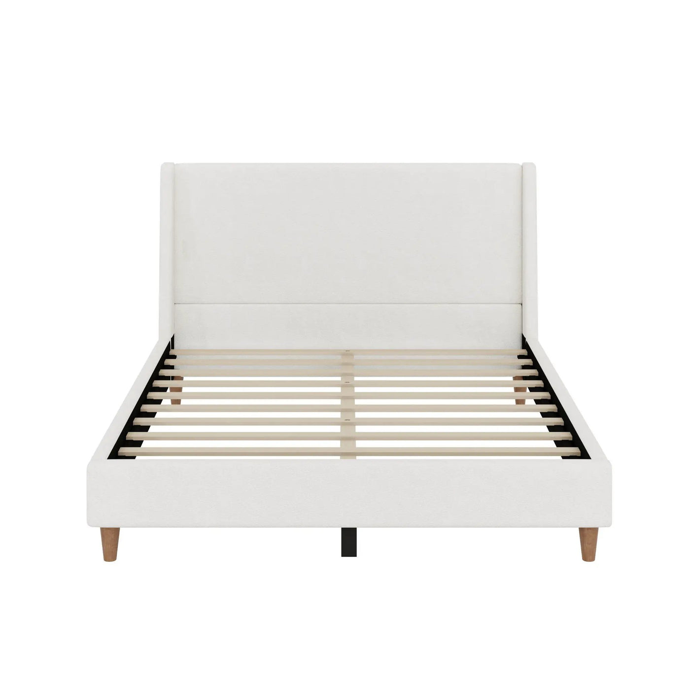 Upholstered Modern Platform Bed With Wingback Headboard by HouseOfZazla