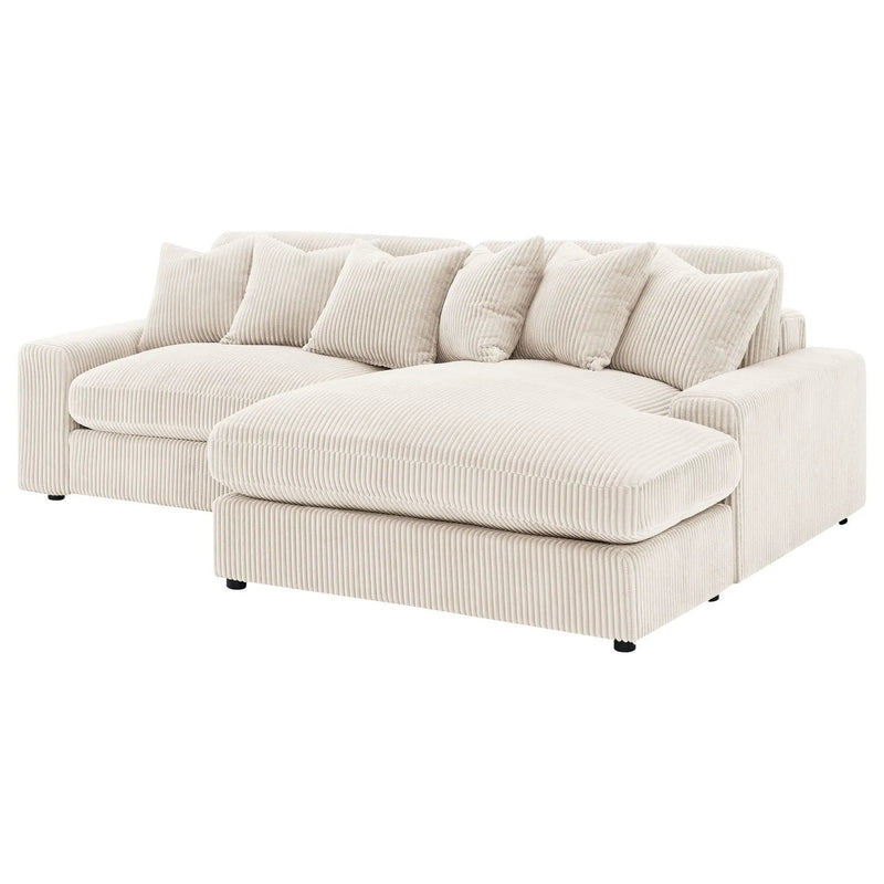 Upton - Reversible Sectional Sofa With Oversized Chaise - Sand by HouseOfZazla