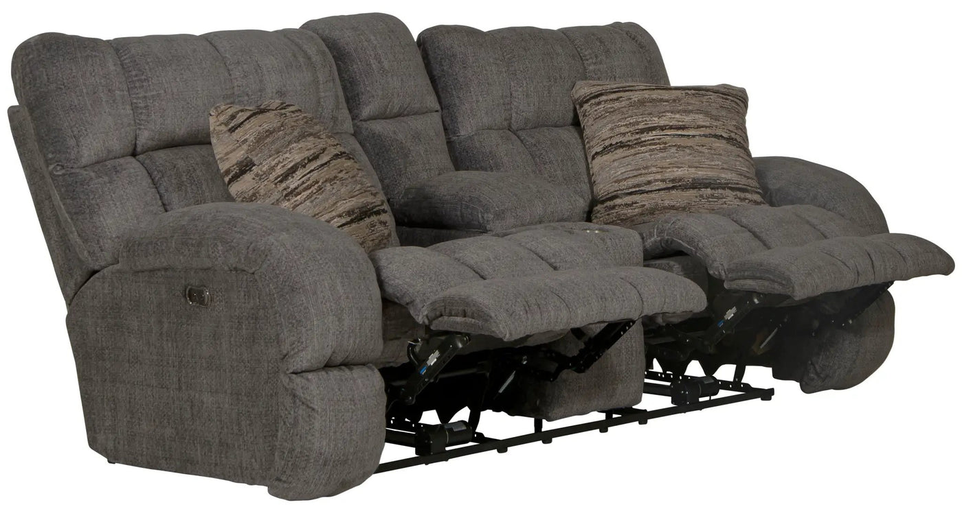 Ashland - Power Lay Flat Reclining Console Loveseat by Unique Piece Furniture