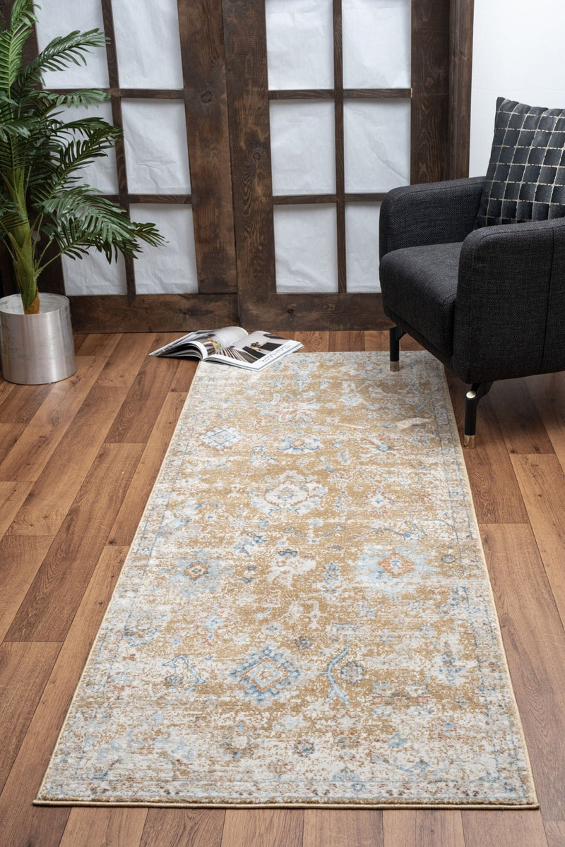 Noble - 5'3" X 7'3" Area Rug - Gold by HouseOfZazla