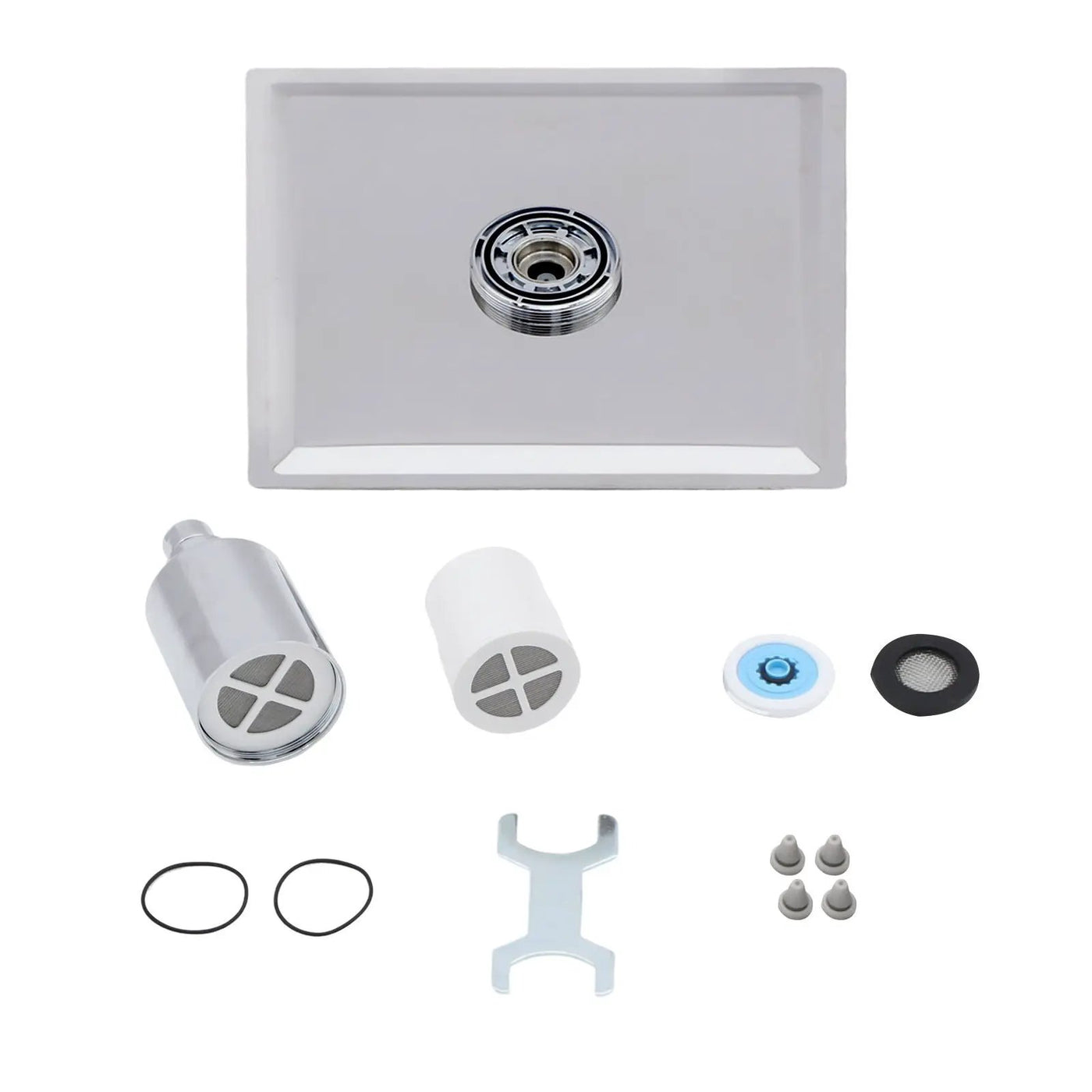 Ultra Thin 8" Square Rain Shower Head 304 Stainless Steel, Wall / Ceiling Mounted by HouseOfZazla