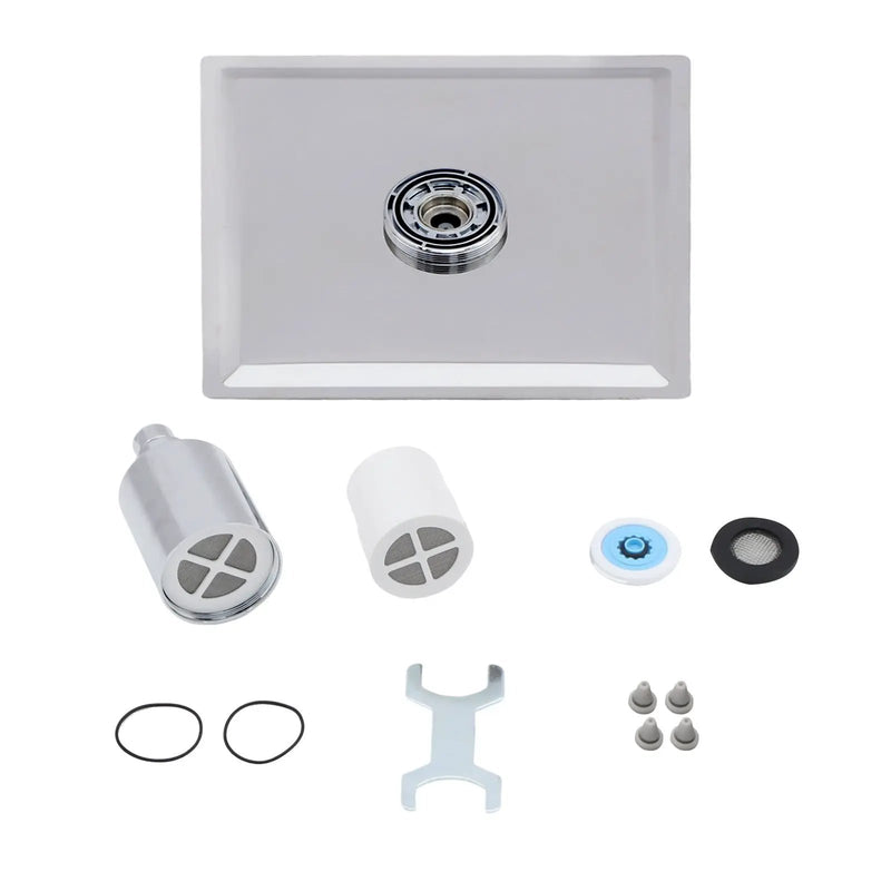 Ultra Thin 8" Square Rain Shower Head 304 Stainless Steel, Wall / Ceiling Mounted by HouseOfZazla
