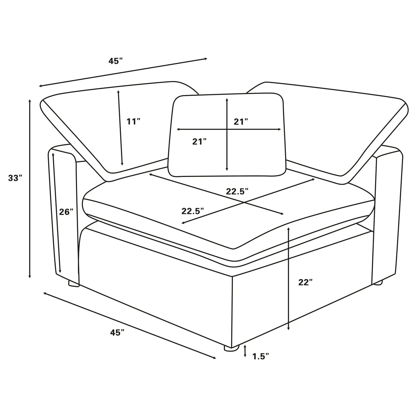 Segoura - Modular Sectional With Ottoman by HouseOfZazla