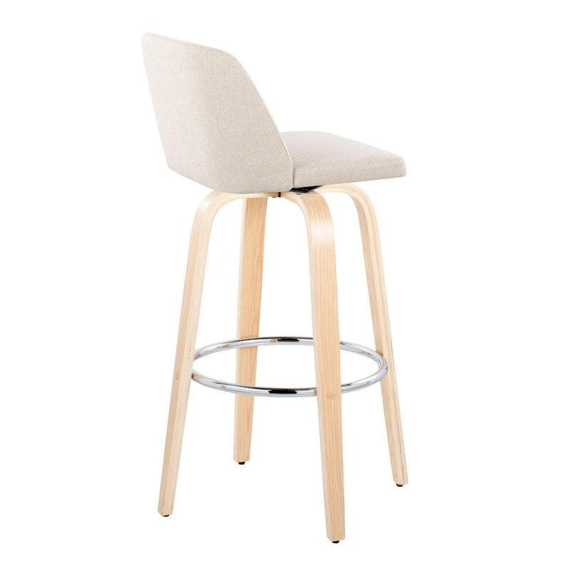 Toriano - Contemporary Fixed Height Barstool & Swivel With Round Footrest (Set of 2) by Unique Piece Furniture