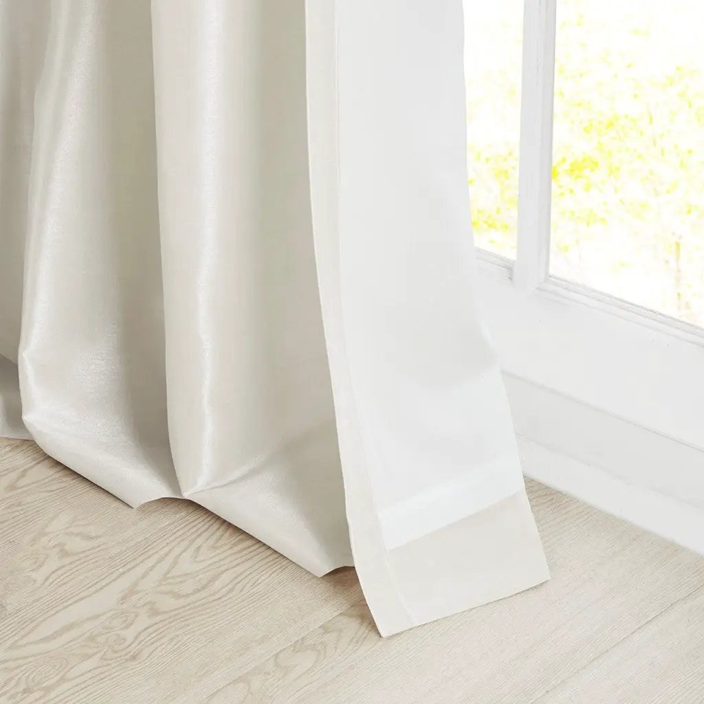 Twist Tab Lined Window Curtain Panel White 50x95 by HouseOfZazla