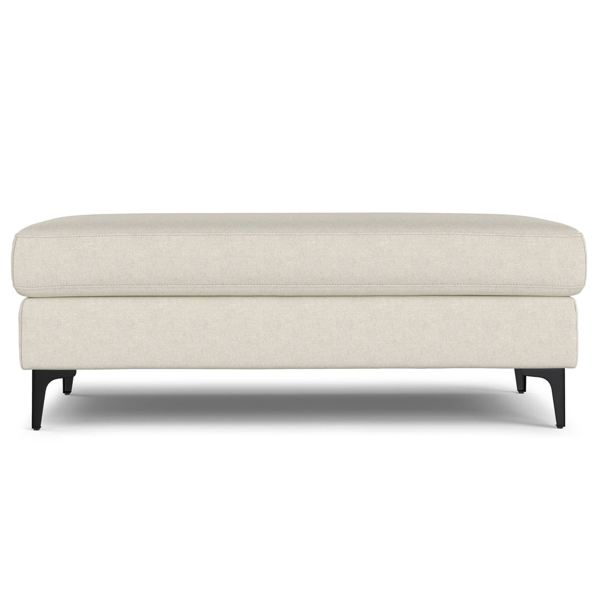 Versatile Mid Century Ottoman with Eco-Friendly Upholstery - Beige or Dark Gray, photo 9 of 26
