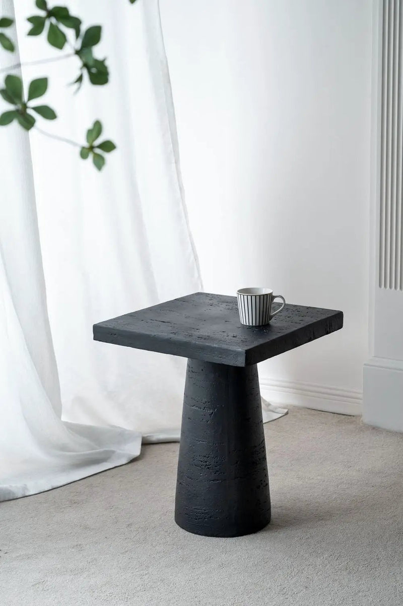 Square Side Table With Pedestal Base by Unique Piece Furniture