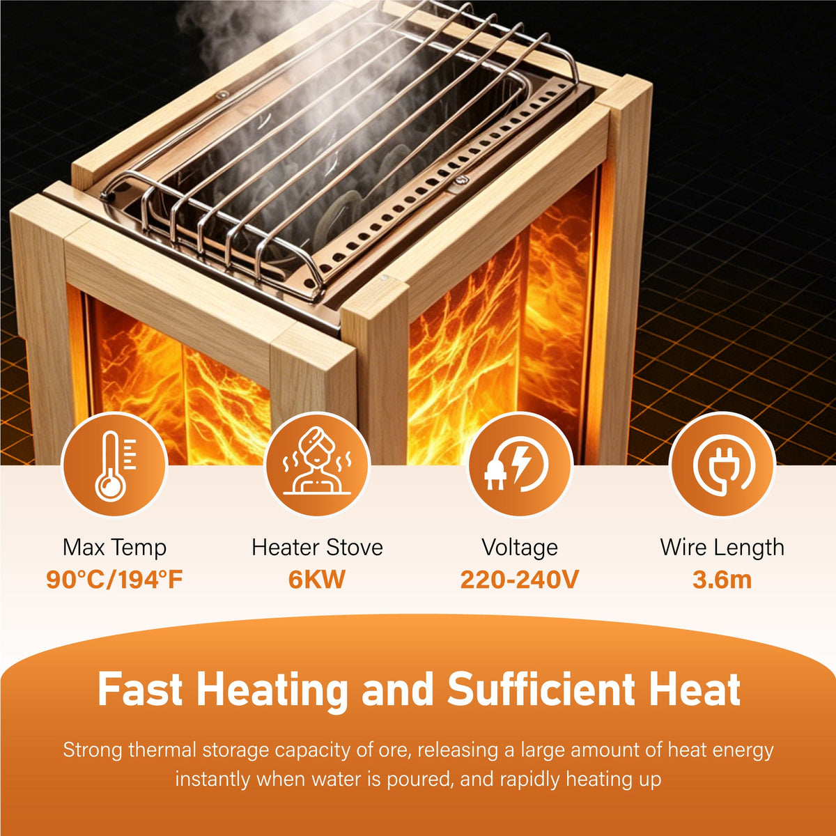 6000W Outdoor Traditional Steam Sauna, photo 3 of 10