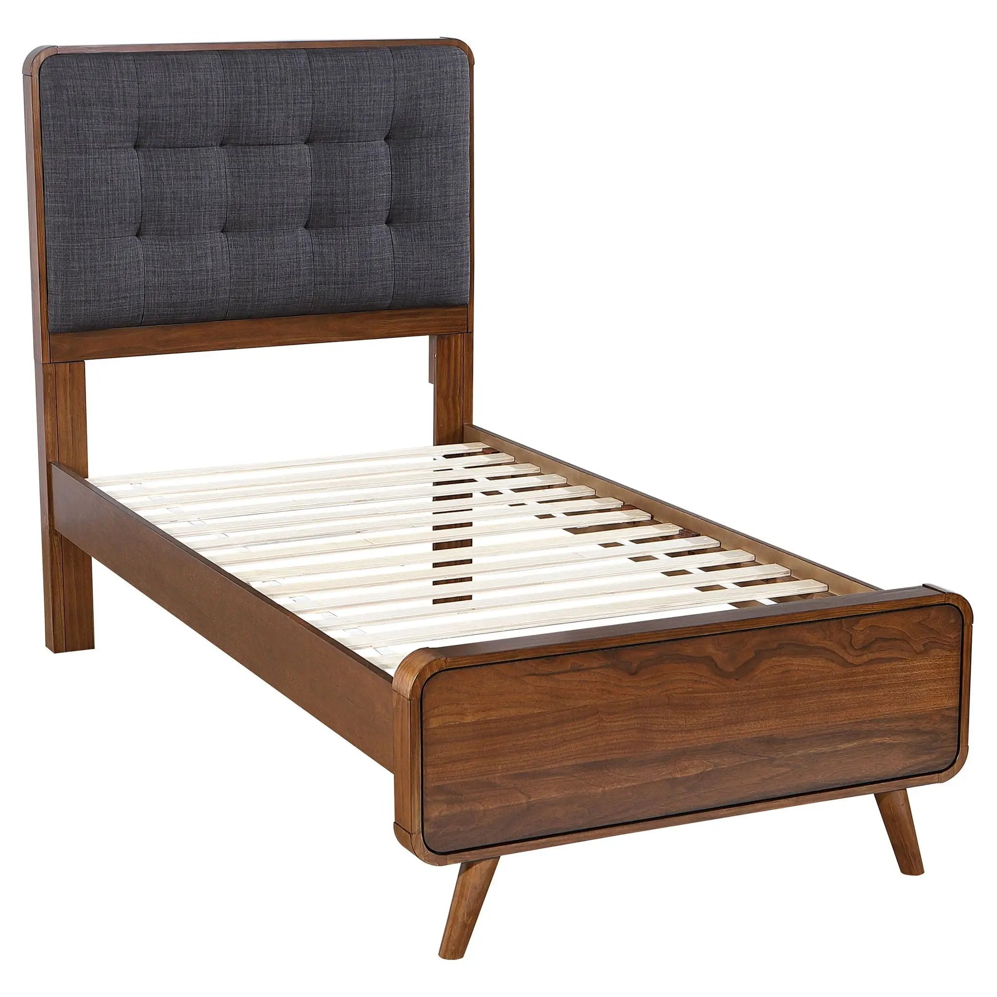 Robyn Wood Twin Platform Bed Dark Walnut by Unique Piece Furniture