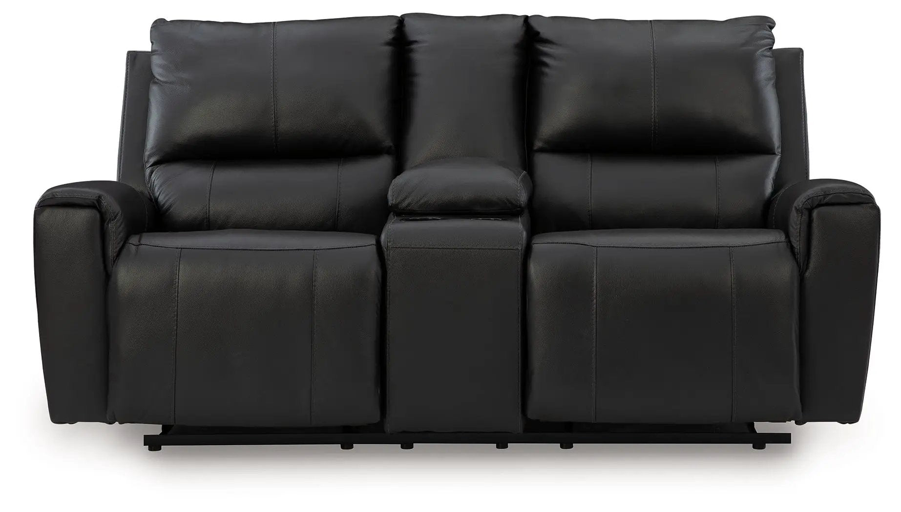 Glossmore - Reclining Loveseat With Console - Black by Unique Piece Furniture